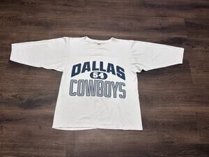 Vtg Logo 7 Dallas Cowboys Single Stitch 54 Randy White 3/4 Sleeve T-shirt M